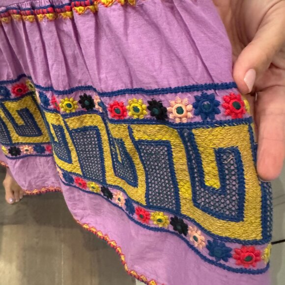 Oliphant Purple Dress with Embroidered Flowers - Picture 7 of 11